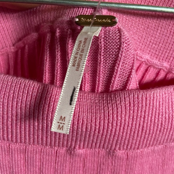 Free People Hot Pink Skyline Rib Knit Midi Skirt Women’s Size Medium, NWOT - Picture 2 of 11
